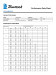Tecumseh RGA5460EXA Performance Data Sheet