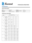 Tecumseh HGAB515BAA Performance Data Sheet