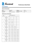 Tecumseh HGA5494BXD Performance Data Sheet
