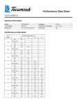 Tecumseh HGA5485BAA Performance Data Sheet