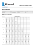 Tecumseh HGA5479BXV Performance Data Sheet