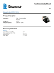 Tecumseh AZA0395YXCXA Technical Data Sheet