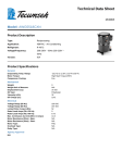 Tecumseh AWG5518CXN Technical Data Sheet