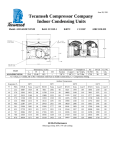 Tecumseh AWG4528CXNXM Performance Data Sheet
