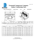 Tecumseh AWG4525EXNXF Performance Data Sheet