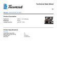 Tecumseh AWG4520CXNXM Technical Data Sheet