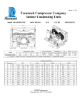 Tecumseh AWG4516EXNXF Performance Data Sheet