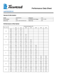 Tecumseh AWF5522EXG Performance Data Sheet