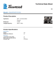 Tecumseh AWA9518ZXGXM Technical Data Sheet