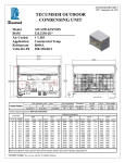 Tecumseh AWA9514ZXNHN Performance Data Sheet