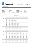 Tecumseh AVD5558EXN Performance Data Sheet