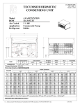 Tecumseh AVA9522ZXTHN Performance Data Sheet