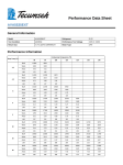 Tecumseh AVA5535EXT Performance Data Sheet