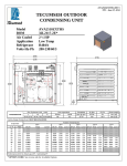 Tecumseh AVA2510ZXTHS Performance Data Sheet