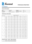 Tecumseh AKA9455EXD Performance Data Sheet