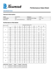Tecumseh AKA9427ZXA Performance Data Sheet