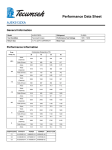 Tecumseh AJEK513ZXA Performance Data Sheet