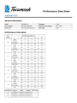 Tecumseh AJE4461YXA Performance Data Sheet