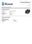 Tecumseh AJA9486ENADK Technical Data Sheet