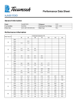 Tecumseh AJA5517EXD Performance Data Sheet