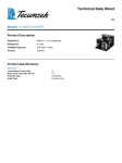 Tecumseh AJA4512YNADP Technical Data Sheet