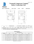 Tecumseh AJA4482YXDXA Performance Data Sheet