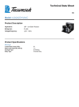 Tecumseh AJA2422YXAXC Technical Data Sheet