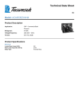Tecumseh AGA9538ZXNHM Technical Data Sheet