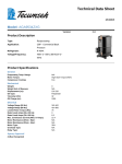 Tecumseh AGA9534ZXG Technical Data Sheet