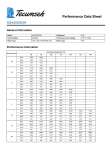 Tecumseh AGA5553EXH Performance Data Sheet