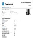 Tecumseh AGA5549CXT Technical Data Sheet