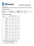 Tecumseh AED4456YXA Performance Data Sheet