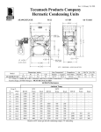 Tecumseh AEA9423EXAXW Performance Data Sheet