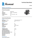 Tecumseh AEA5465EXA Technical Data Sheet