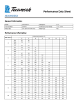 Tecumseh AEA5460EXA Performance Data Sheet
