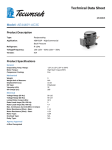 Tecumseh AE4440Y-AC3C Technical Data Sheet