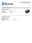 Tecumseh AE4430Y-FZ1ABA Technical Data Sheet
