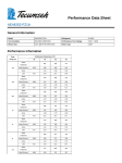 Tecumseh AE4425Z-FZ1A Performance Data Sheet