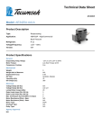 Tecumseh AE3425A-AA1A Technical Data Sheet