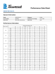 Tecumseh AE2415Z-AA1A Performance Data Sheet
