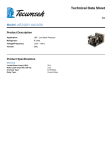 Tecumseh AE2410Y-AA1AGK Technical Data Sheet