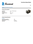 Tecumseh AE2410A-AA1ASC Technical Data Sheet