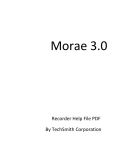 TechSmith Morae 3 User's Manual