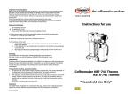 Technivorm Coffeemaker KBTS-741 User's Manual