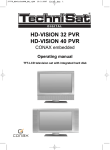 TechniSat HD-VISION 32 PVR User's Manual