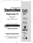 TechniSat DigiCorder S1 User's Manual