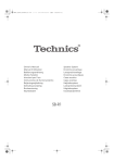 Technics SB-R1 Operating Instructions