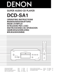 Technicolor - Thomson DCD-SA1 User's Manual
