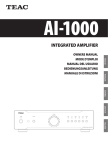 Teac AI-1000 User's Manual
