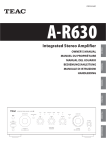 Teac A-R630 User's Manual